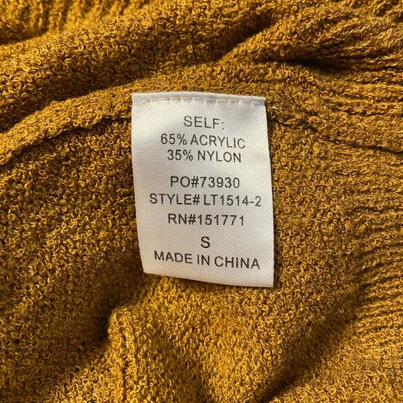 Gilli Ribbed Embroidered Jadore Crewneck‎ Sweater Womens Size S Brown - Picture 6 of 7